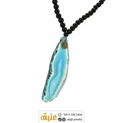 سینه ریز عقیق سلیمانی با رگه های بینظیر و انیکس مات طبیعی بافت‌‌