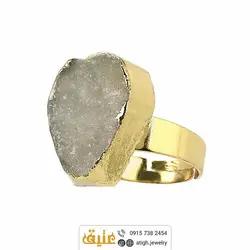 نیم ست کوارتز بلور طبیعی بسیار خوشرنگ سنگ درمانی با زنجیر استیل‌