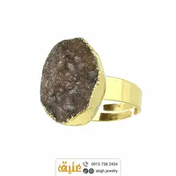 نیم ست ژئود عقیق سلیمانی طبیعی خوشرنگ با نقوش زیبا بهمراه زنجیر استیل‌