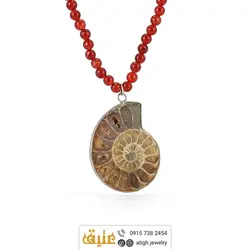 سینه ریز آمونیت، عقیق سرخ مرغوب و مرجان‌