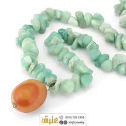 سینه ریز عقیق باباقوری خوش نقش و لاریمار‌ معدنی