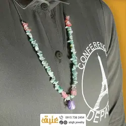 سینه ریز آمتیست، لاریمار و رز کوارتز‌