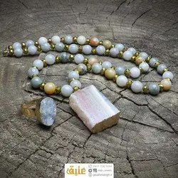 نیم ست ژئود کوارتز، آنجلیت و عقیق