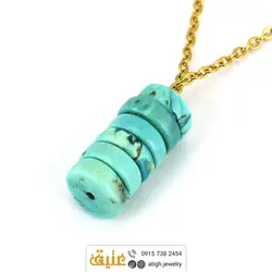 سینه ریز فیروزه مصری سکه ای