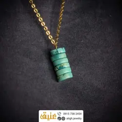 سینه ریز فیروزه مصری سکه ای