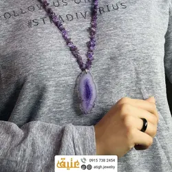 سینه ریز عقیق سلیمانی و آمتیست