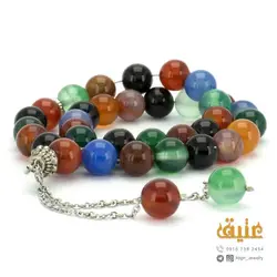 تسبیح عقیق ام البنین طبیعی ۳۳ دانه