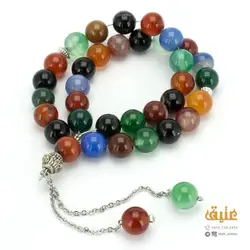 تسبیح عقیق ام البنین طبیعی ۳۳ دانه