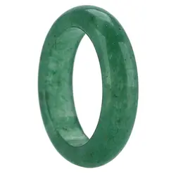 حلقه سنگی یشم سبز تیره معدنی بسیار خوشرنگ کیفیت سنگ و تراش عالی تخصصی چاکرای قلب سایز ۵۷ استاندارد