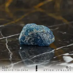 سنگ راف آپاتیت (|تراش نخورده) معدنی بسیار خوشرنگ با رگه های منحصر به فرد کیفیت بینظیر وزن 33.6 قیراط