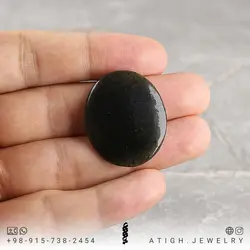 نگین یشم نفریت معدنی کانادایی رنگ تیره بسیار زیبا با نقوش خاص کیفیت عالی وزن حدود 6.5 گرم تخصصی چاکرای قلب