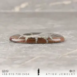 نگین agirine آگیرین کلکسیونی معدنی درشت با نقش و نگار خاص رنگ عنابی وزن حدود 25 گرم