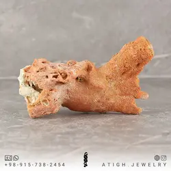 سنگ راف مرجان شاخه ای گلبهی بسیار خوشرنگ صددرصد طبیعی دکوری- سنگ درمانی وزن حدود 30 گرم