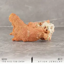 سنگ راف مرجان شاخه ای گلبهی بسیار خوشرنگ صددرصد طبیعی دکوری- سنگ درمانی وزن حدود 30 گرم