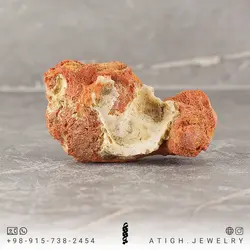 سنگ راف مرجان شاخه ای گلبهی بسیار خوشرنگ صددرصد طبیعی دکوری- سنگ درمانی وزن حدود 35 گرم