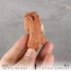 سنگ راف مرجان شاخه ای گلبهی بسیار خوشرنگ صددرصد طبیعی دکوری- سنگ درمانی وزن حدود 35 گرم