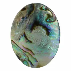 نگین صدف آبالون هفت رنگ طبیعی کیفیت بالا بازی نور و رنگ زیبا رگه های منحصر به فرد تخصصی سنگ درمانی وزن حدود 5 گرم