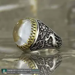 انگشتر لوکس در نجف اصلی کیفیت عالی شفاف خلوص صددرصد رکاب نقره 925 عیار طرح گلستان سیاه قلم مردانه
