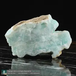 سنگ راف آراگونیت سبزآبی Aragonite معدنی کمیاب کیفیت بالا وزن حدود 75 گرم (374 قیراط) تخصصی چاکرا درمانی