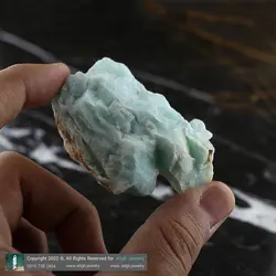 سنگ راف آراگونیت سبزآبی Aragonite معدنی کمیاب کیفیت بالا وزن حدود 75 گرم (374 قیراط) تخصصی چاکرا درمانی