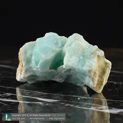 سنگ راف آراگونیت سبزآبی Aragonite معدنی کمیاب کیفیت بالا وزن حدود 75 گرم (374 قیراط) تخصصی چاکرا درمانی