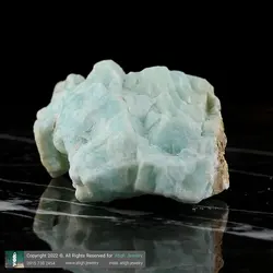 سنگ راف آراگونیت سبزآبی Aragonite معدنی کمیاب کیفیت بالا وزن حدود 75 گرم (374 قیراط) تخصصی چاکرا درمانی