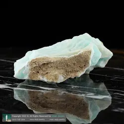 سنگ راف آراگونیت سبزآبی Aragonite معدنی کمیاب کیفیت بالا وزن حدود 75 گرم (374 قیراط) تخصصی چاکرا درمانی