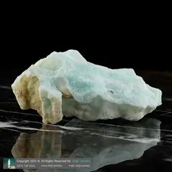 سنگ راف آراگونیت سبزآبی Aragonite معدنی کمیاب کیفیت بالا وزن حدود 75 گرم (374 قیراط) تخصصی چاکرا درمانی