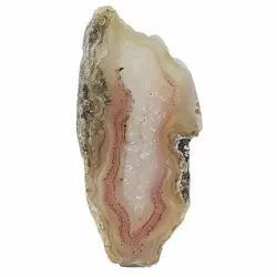 سنگ راف اسلایس عقیق صورتی ماداگاسکار معدنی بسیار خاص با رگه های بینظیر کیفیت عالی