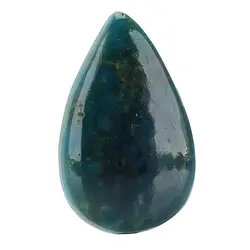 نگین آپاتیت معدنی بسیار خوشرنگ با رگه های منحصر به فرد تراش اشکی کیفیت عالی وزن 49.3 قیراط