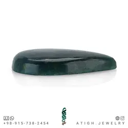 نگین آپاتیت معدنی بسیار خوشرنگ با رگه های منحصر به فرد تراش اشکی کیفیت عالی وزن 49.3 قیراط