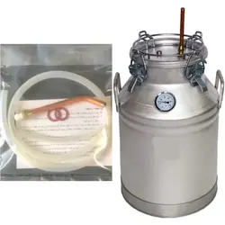 دستگاه تقطیر(عرق گیر/گلاب گیر) 40 لیتری با کندانسور(خنک کننده) آبی شیشه ای و ترمومتر(دماسنج)