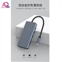 هاب USB Type-C برند Gopala  مدل Gopala brand Gopala model 12in1-port HDMI 4K PD100W