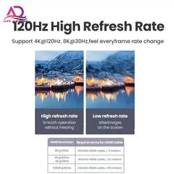 هاب USB Type-C برند یوگرین مدل UGREEN CM500 HDMI 2.1 8K 30Hz 3D 4port