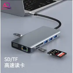 هاب USB Type-C برند Gopala  مدل Gopala brand Gopala model 11 in1-port HDMI 4K PD100W USB3.0