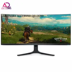 مانیتور گیمینگ خمیده 34 اینچ الین ویر مدل ALIENWARE 34 CURVED QD-OLED 165HZ 0.1ms 4K 1800R