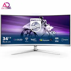 مانیتور گیمینگ خمیده 34 اینچ فیلیپس مدل  Philips Evnia 34M2C8600 2023 4K 175HZ QD-OLED