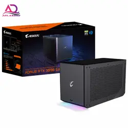 محفظه کارت گرافیک خارجی آئوروس مدل AORUS RTX 3090 24GB Gaming Box WATERFORCE All-in-One Cooling System