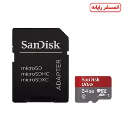 کارت حافظه سن دیسک microSDXC 64GB UHS-I Card with Adapter