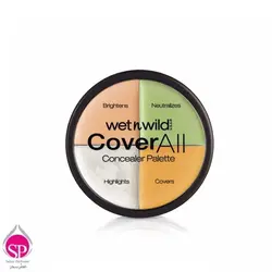 پالت اصلاح رنگ صورت کاورال وت اند وایلد Cover All wet n wild CoverAll Concealer Palette