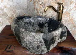 روشویی سنگی رودخانه ایی کد 25