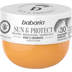 ژل برنز کننده بدن SPF30 باباریا babaria مدل هویج و نارگیل حجم 300 میل