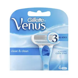 تيغ يدک ژيلت مدل Venus Close &amp; Clean بسته 4 عددي
