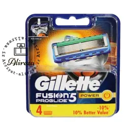 تیغ یدک ژیلت مدل Fusion Proglide Power 5 ‏بسته 4 عددی