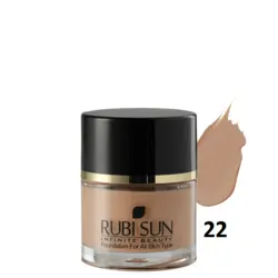 کرم پودر روبی سان با SPF10 شماره 22 حاوی عصاره خيار و برگ درخت چای