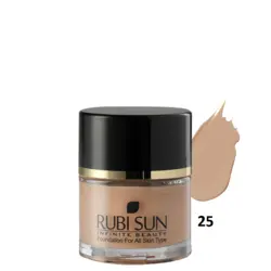 کرم پودر روبی سان با SPF10 شماره 25 حاوي عصاره خيار و برگ درخت چای