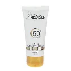 کرم ضد آفتاب مديسان سري Dry And Normal Skin مدل Tinted حجم 50 ميلي ليتر