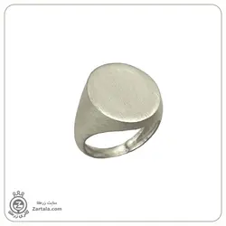 خرید انگشتر نقره سیگنت مردانه طرح بیضی | گالری زرطلا