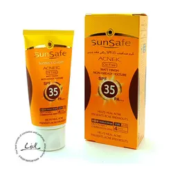 سان سیف کرم ضد آفتاب SPF 35 رنگی فاقد چربی بژ متوسط
