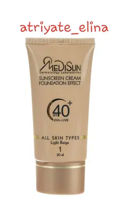 کرم پودر ضد آفتاب انواع پوست مدیسان مدل Light Beige شماره 1
